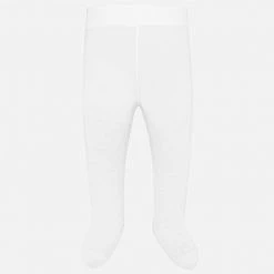 Mayoral White Plumeti Pantyhose Baby