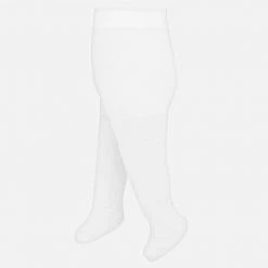 Mayoral White Plumeti Pantyhose Baby