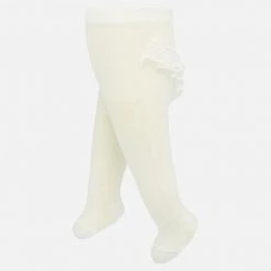 Mayoral Natural Ruffled Pantyhose