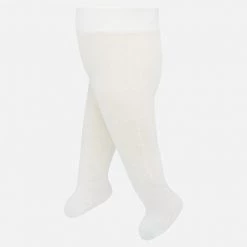Baby Mayoral White Heart Print Pantyhose
