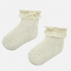 Accessories Mayoral Champagne Gold Dressy Socks