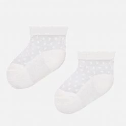 Mayoral Off White Patterned Socks