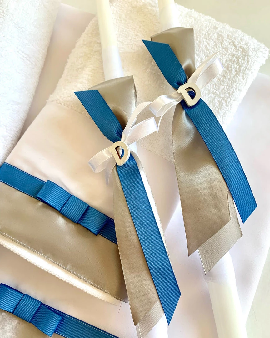 KaterinasDesigns Blue And Silver 2 Small Candles Alter Table Candles 3 KaterinasDesigns Blue And Silver 2 Small Candles Alter Table Candles