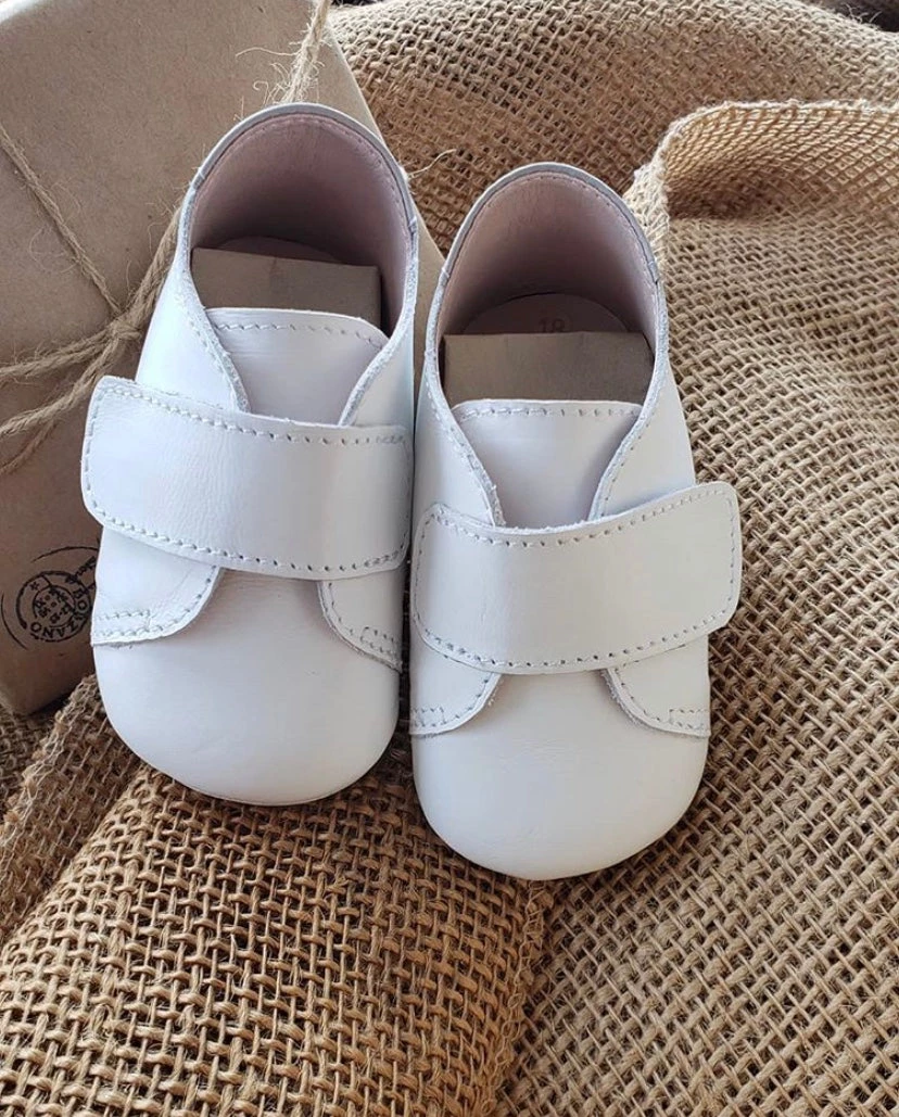 KaterinasDesigns White Leather Velcro Soft Sole Shoe Boys Baptismal 3 KaterinasDesigns White Leather Velcro Soft Sole Shoe Boys Baptismal