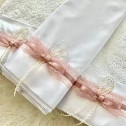 KaterinasDesigns Rose Gold Lace Pearl Ladopano Set Girls Ladopana