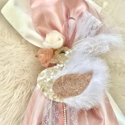 KaterinasDesigns Lambathes Rose Gold Swan Pearl Lambatha