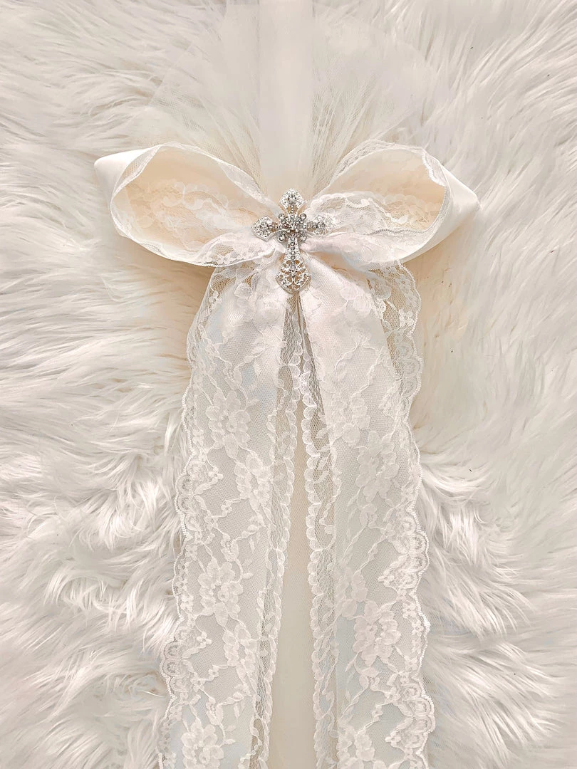 KaterinasDesigns Lambathes Ivory And White Lace Crystal Cross Lambatha 3 KaterinasDesigns Lambathes Ivory And White Lace Crystal Cross Lambatha