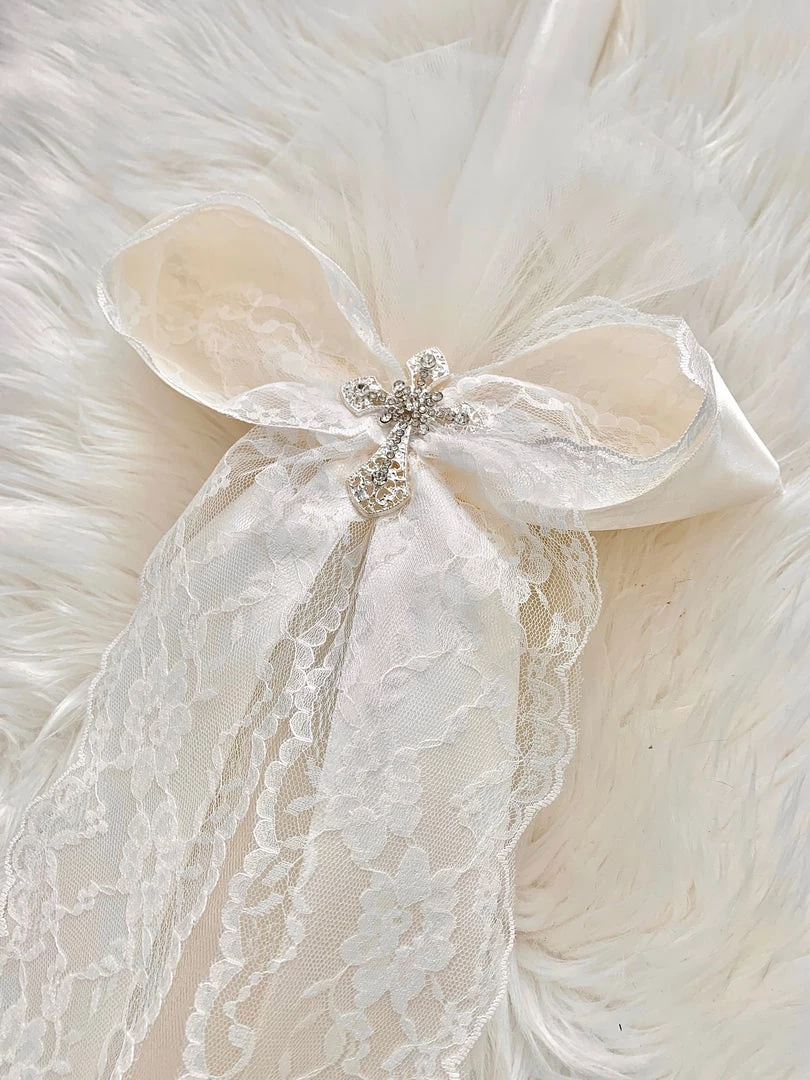 KaterinasDesigns Lambathes Ivory And White Lace Crystal Cross Lambatha 4 KaterinasDesigns Lambathes Ivory And White Lace Crystal Cross Lambatha