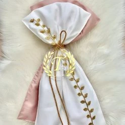 KaterinasDesigns Girls Baptismal The Rose Gold Santorini Lambatha 3ft