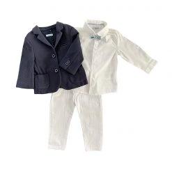 Mayoral Boys Baptismal Outfits 4 Piece Navy And White Baptismal Suit