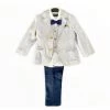 Mayoral Boys Baptismal Outfits Navy And Grey 5 Piece Baptismal Suit
