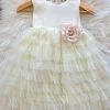 KaterinasDesigns Girls Baptismal Outfits Ivory Layered Baptismal Dress