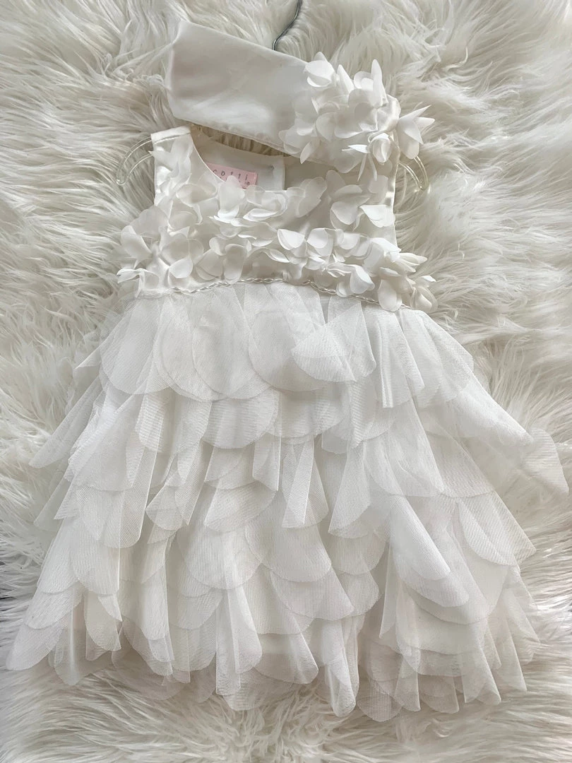 KaterinasDesigns Girls Baptismal Outfits Ivory Pearl And Flower Flow Dress 3 KaterinasDesigns Girls Baptismal Outfits Ivory Pearl And Flower Flow Dress