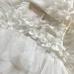 KaterinasDesigns Girls Baptismal Outfits Ivory Pearl And Flower Flow Dress