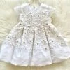 Stella White And Gold Floral Baptismal Dress Girls Baptismal Outfits 2 Stella White And Gold Floral Baptismal Dress Girls Baptismal Outfits