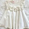 Biscotti Cream Velvet Diamond Bow Dress 1 Biscotti Cream Velvet Diamond Bow Dress