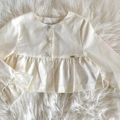 Mayoral High Low Ivory Pleated Baptismal Dress Girls Baptismal Outfits