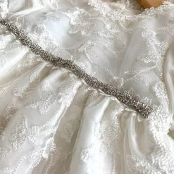 KaterinasDesigns Floral Lace Diamond Dress Girls Baptismal