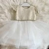 Teter Warm White And Gold High Low Baptismal Dress Girls Baptismal Outfits