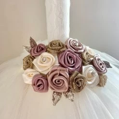 KaterinasDesigns Ivory And Rose Gold Tutu Lambatha