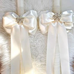 KaterinasDesigns Wedding Lambathes Ivory Diamond And Pearl Bow Lambatha
