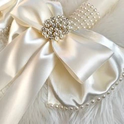 KaterinasDesigns Wedding Lambathes Ivory Diamond And Pearl Bow Lambatha 7 KaterinasDesigns Wedding Lambathes Ivory Diamond And Pearl Bow Lambatha