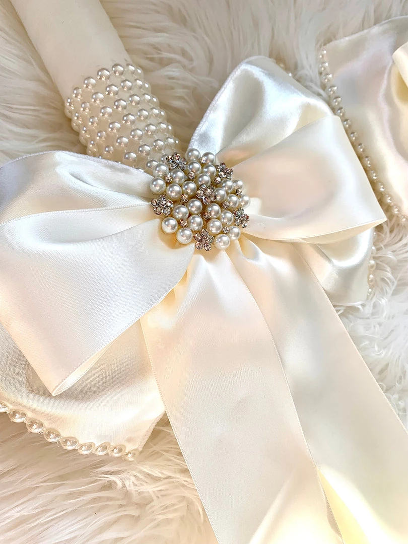 KaterinasDesigns Wedding Lambathes Ivory Diamond And Pearl Bow Lambatha 4 KaterinasDesigns Wedding Lambathes Ivory Diamond And Pearl Bow Lambatha