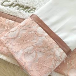 KaterinasDesigns Rose Gold Lace And Ribbon Embroidered Ladopano Set Girls Ladopana