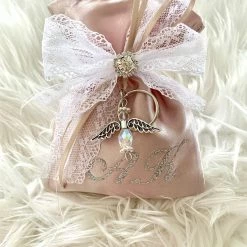 KaterinasDesigns Rose Gold Lace Angel Bonbonniere