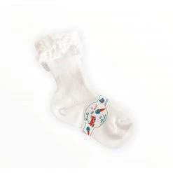 Stella Accessories Girls White Cotton Socks - Size 0 (EU.19/20)