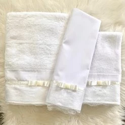 KaterinasDesigns Girls Ladopana Ivory And White Lace Ladopano Set