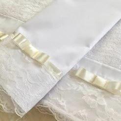 KaterinasDesigns Girls Ladopana Ivory And White Lace Ladopano Set