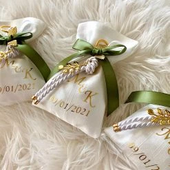 KaterinasDesigns Personalized Greek Olive Vine Bonbonnieres