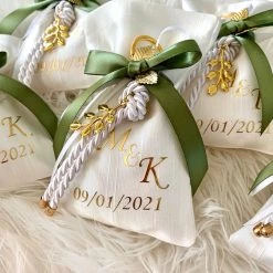 KaterinasDesigns Personalized Greek Olive Vine Bonbonnieres