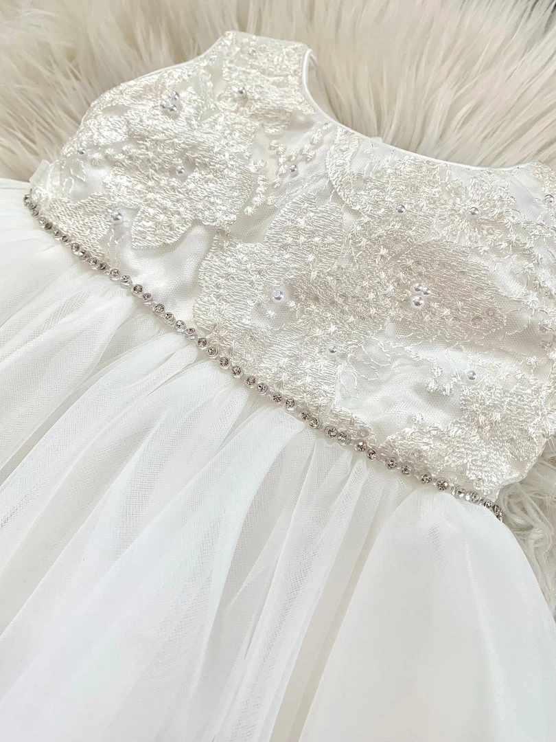 Jolene Diamond Lace Baptismal Dress Girls Baptismal Outfits 4 Jolene Diamond Lace Baptismal Dress Girls Baptismal Outfits