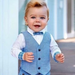 Mayoral 5 Piece Blue Suit Boys Baptismal