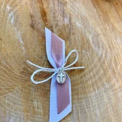 KaterinasDesigns White And Rose Gold Upright Bow Martyiko/Witness Pin
