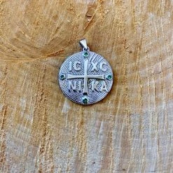 KaterinasDesigns Filaxta IC XC NI KA Pendant Silver Filaxto/Good Luck Charm