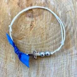 KaterinasDesigns Boys Baptismal Royal Blue Bracelet Martyiko/Witness Pin