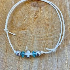 KaterinasDesigns Baby Blue And White Bracelet Martyiko/Witness Pin Boys Baptismal
