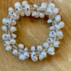KaterinasDesigns Jewelry Fresh Water Pearl And Crystal Bracelet