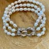KaterinasDesigns Jewelry 3 String Fresh Water Pearl Bracelet