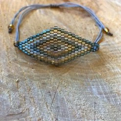 KaterinasDesigns Jewelry Bohemian Gold And Grey Mati Bracelet