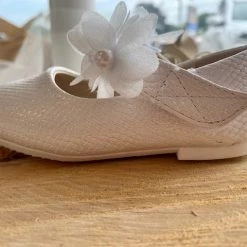 KaterinasDesigns Diamond And Pearl Floral Walking Shoe Girls Baptismal