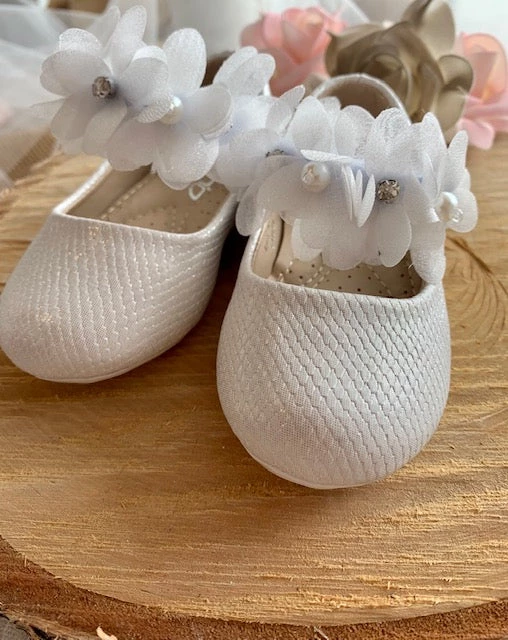 KaterinasDesigns Diamond And Pearl Floral Walking Shoe Girls Baptismal 3 KaterinasDesigns Diamond And Pearl Floral Walking Shoe Girls Baptismal