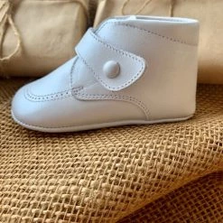 KaterinasDesigns Blanco Leather Bootie Soft Sole Shoe