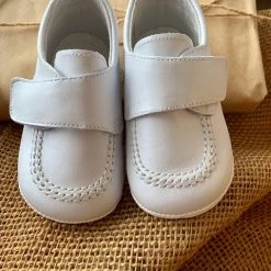 KaterinasDesigns Blanco Leather Walking Shoe Boys Baptismal