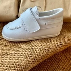 KaterinasDesigns Blanco Leather Walking Shoe Boys Baptismal