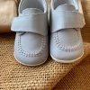 KaterinasDesigns Boys Baptismal Grey Leather Walking Shoe