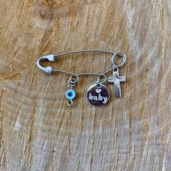 KaterinasDesigns Filaxta Baby Boy Cross Filaxto/Good Luck Charm